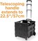 Collapsible Ultra-Slim Pack-N-Roll, 2 Wheel Utility Cart , With Telescopic Handle - Super Strong up to 80 Lbs Load Capacity, Black